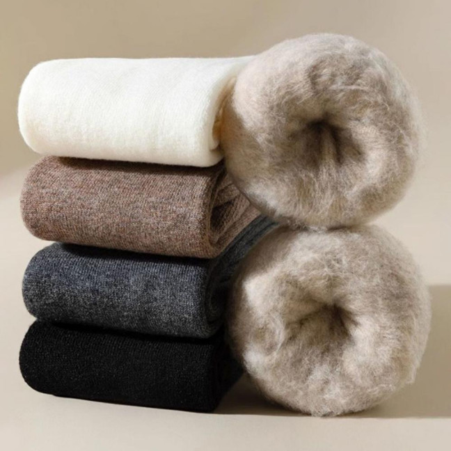 Women's Socks Winter Warm Long Stockings Thick Thermal Elastic Stockings Breathable Thicken Casual Knee High Socks for Daily Wear And Matching