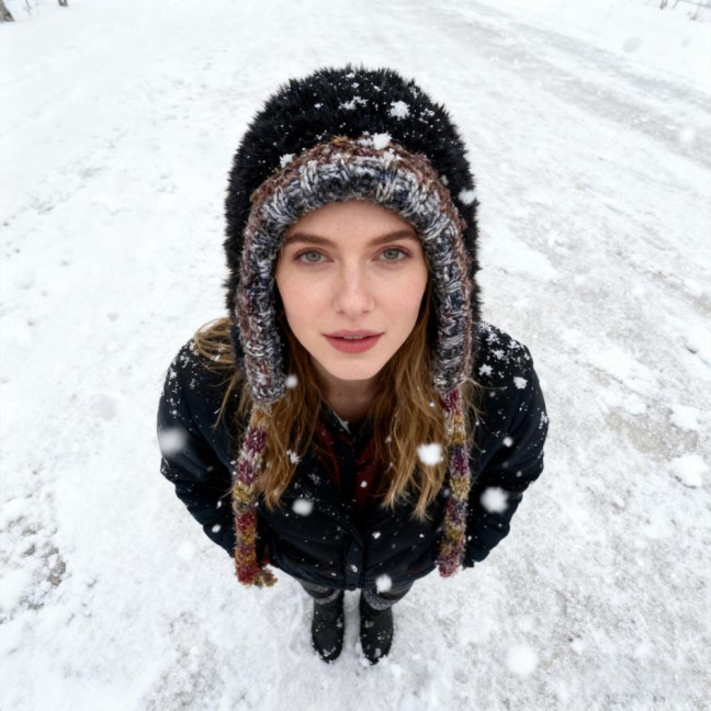 Women Hat Patchwork Color Elastic Design Knitted Winter Hat Ear Protection Thickened Warm Windproof Hat Outdoor Activities Accessory