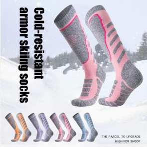 Thermal Ski Socks Women Winter Thickened Warm Socks Breathable Cotton Stretchy Sports Socks for Skiing Snowboarding