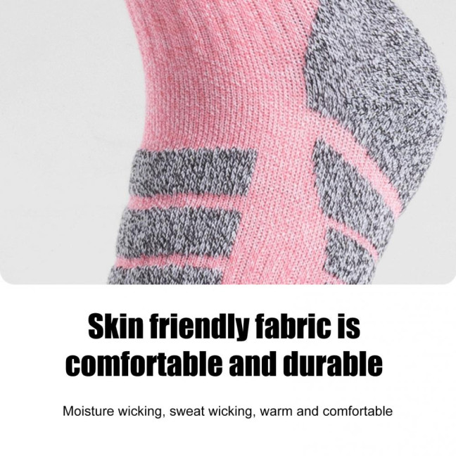 Thermal Ski Socks Women Winter Thickened Warm Socks Breathable Cotton Stretchy Sports Socks for Skiing Snowboarding