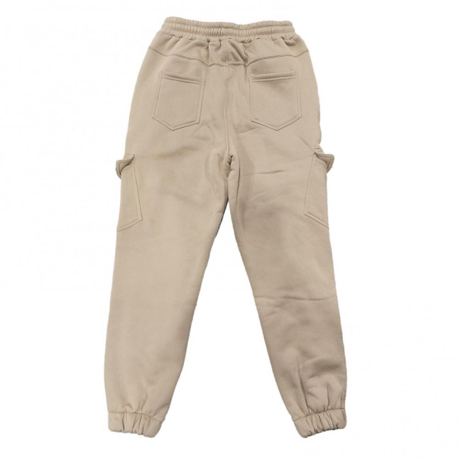 Men Winter Sweatpants Thickened Cargo Pants Warm Casual Baggy Trousers Drawstring Waist Jogger Pants for Work Street Daily Wear