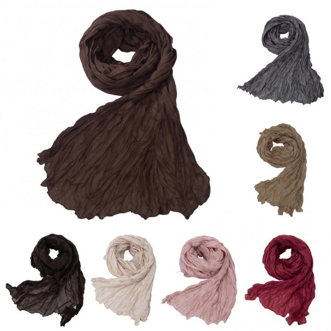 Women Scarf Retro Pleated Design Thin Scarf Soft Flax Shawl Scarf Daily Wear Outdoor Activities Versatile Accessory Women Scarf Retro Pleated Design Thin Scarf Soft Flax Shawl Scarf Daily Wear Outdoor Activities Versatile Accessory