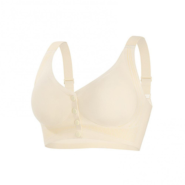 Seamless Front Closure Bra for Women Wireless Push Up Comfort Bra No Underwire Full Coverage Supportive Bralette