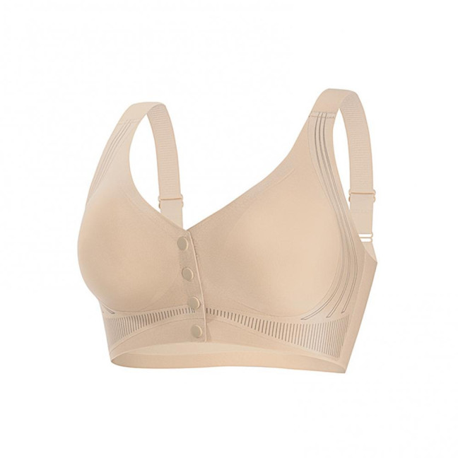 Seamless Front Closure Bra for Women Wireless Push Up Comfort Bra No Underwire Full Coverage Supportive Bralette