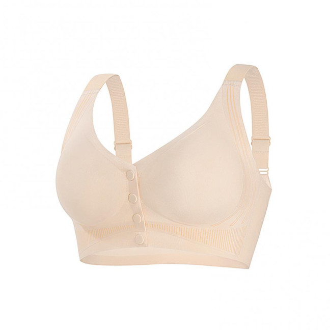 Seamless Front Closure Bra for Women Wireless Push Up Comfort Bra No Underwire Full Coverage Supportive Bralette