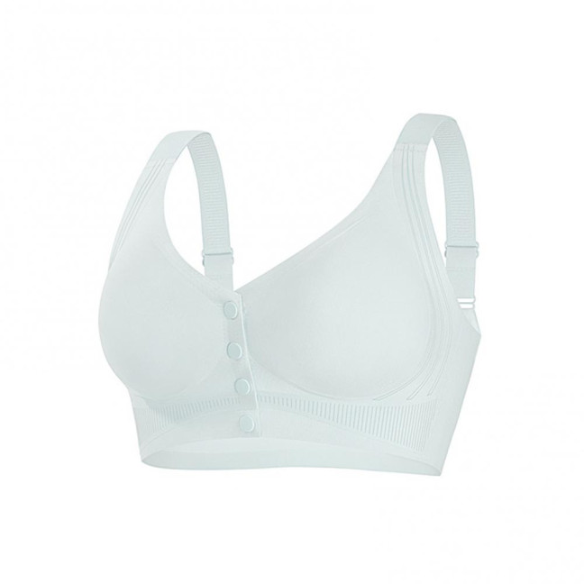 Seamless Front Closure Bra for Women Wireless Push Up Comfort Bra No Underwire Full Coverage Supportive Bralette