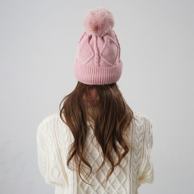 3Pcs/Set Women Hat Scarf Gloves Set Solid Color Design Twist Texture Thickened Warm Plush Lining Hat Scarf Gloves Winter Accessories