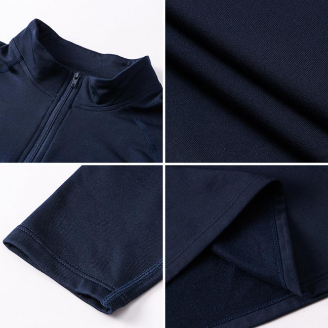 Autumn Winter Men Thermal Top Plush Lining Zipper Stand-up Collar Long Sleeve Shirt Slim Fit Stretch Casual Solid Color Cold Weather Warm Base Layer Top 