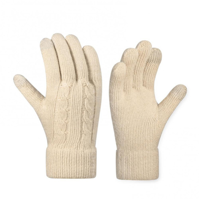 Women Winter Knitted Gloves Thick Fleece Lined Warm Gloves Solid Color Touch Screen Gloves for Driving Golfing Fishing Hiking