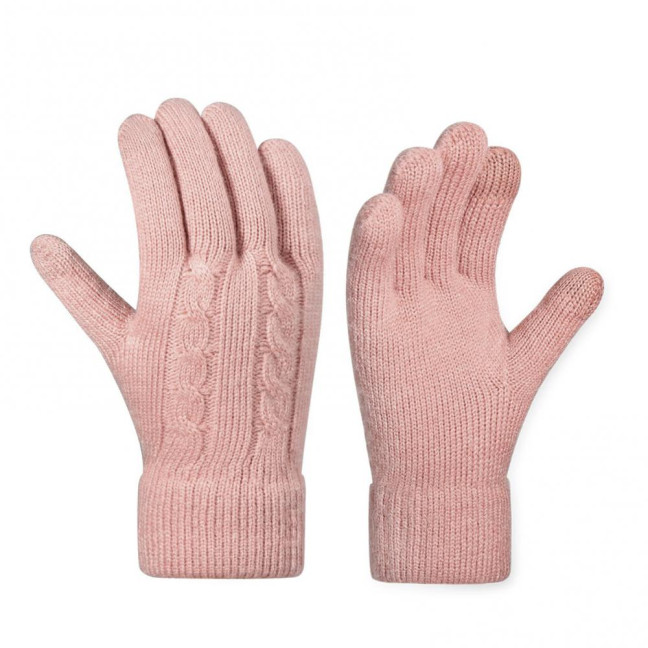 Women Winter Knitted Gloves Thick Fleece Lined Warm Gloves Solid Color Touch Screen Gloves for Driving Golfing Fishing Hiking