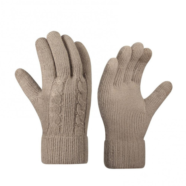 Women Winter Knitted Gloves Thick Fleece Lined Warm Gloves Solid Color Touch Screen Gloves for Driving Golfing Fishing Hiking