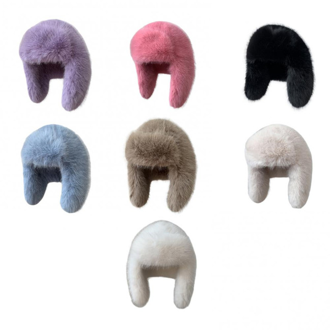 Lei Feng Hat Solid Color Imitation Fox Fur Skiing Hat Autumn Winter Women Warm Hat Outdoor Activities Accessories Lei Feng Hat Solid Color Imitation Fox Fur Skiing Hat Autumn Winter Women Warm Hat Outdoor Activities Accessories