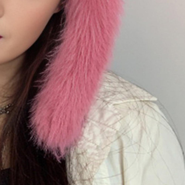 Lei Feng Hat Solid Color Imitation Fox Fur Skiing Hat Autumn Winter Women Warm Hat Outdoor Activities Accessories Lei Feng Hat Solid Color Imitation Fox Fur Skiing Hat Autumn Winter Women Warm Hat Outdoor Activities Accessories