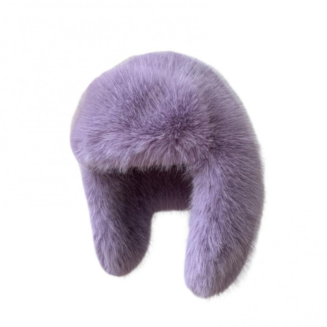 Lei Feng Hat Solid Color Imitation Fox Fur Skiing Hat Autumn Winter Women Warm Hat Outdoor Activities Accessories Lei Feng Hat Solid Color Imitation Fox Fur Skiing Hat Autumn Winter Women Warm Hat Outdoor Activities Accessories