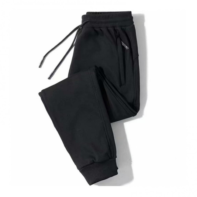 Men Thick Jogger Pants Fleece Lined Casual Sports Trousers Warm Loose Sweatpants with Zippered Pockets for Winter Daily Outings Street Men Thick Jogger Pants Fleece Lined Casual Sports Trousers Warm Loose Sweatpants with Zippered Pockets for Winter Daily Outings Street