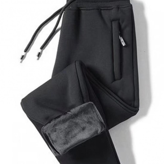 Men Thick Jogger Pants Fleece Lined Casual Sports Trousers Warm Loose Sweatpants with Zippered Pockets for Winter Daily Outings Street Men Thick Jogger Pants Fleece Lined Casual Sports Trousers Warm Loose Sweatpants with Zippered Pockets for Winter Daily Outings Street