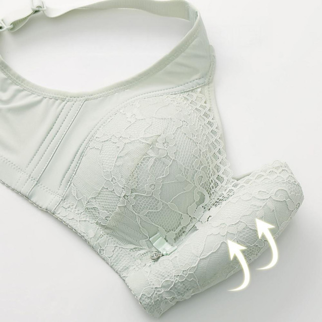 Women's Plus Size Floral Lace Bra Wireless Full Coverage Soft Padded Bra No Underwire Support Everyday Bra