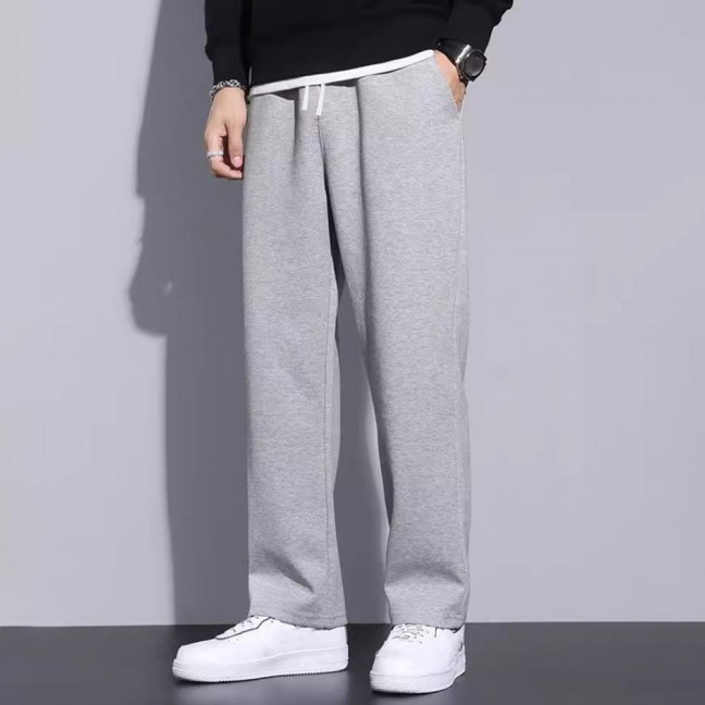 Men Thick Sweatpants Autumn And Winter Drawstring Waist Loose Casual Pants Fleece Lined Warm Trousers for Daily Wear Gym Men Thick Sweatpants Autumn And Winter Drawstring Waist Loose Casual Pants Fleece Lined Warm Trousers for Daily Wear Gym