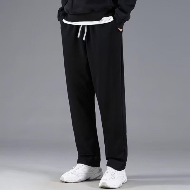 Men Thick Sweatpants Autumn And Winter Drawstring Waist Loose Casual Pants Fleece Lined Warm Trousers for Daily Wear Gym Men Thick Sweatpants Autumn And Winter Drawstring Waist Loose Casual Pants Fleece Lined Warm Trousers for Daily Wear Gym