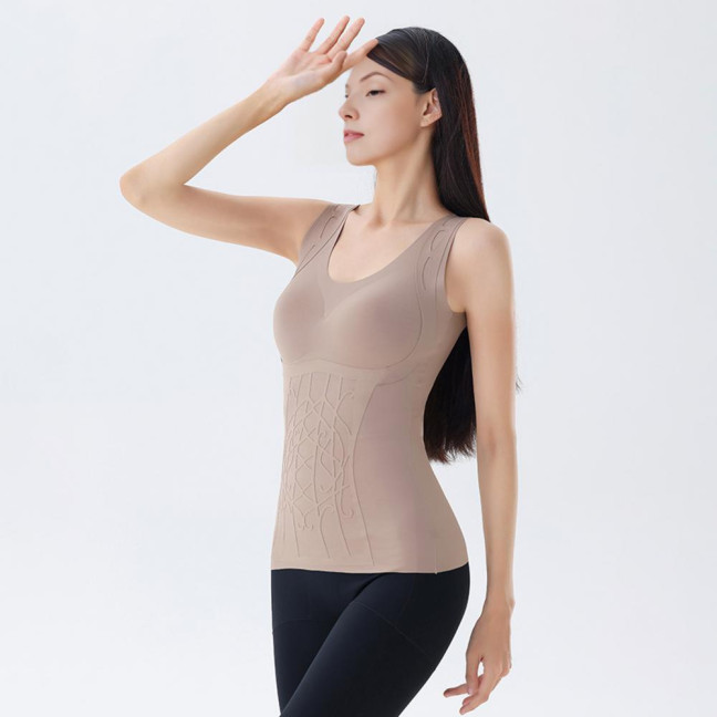 Women Sleeveless Thermal Tank Top Fleece Lined Warm Undershirts Padded Camisole Base Layer for Cold Weather