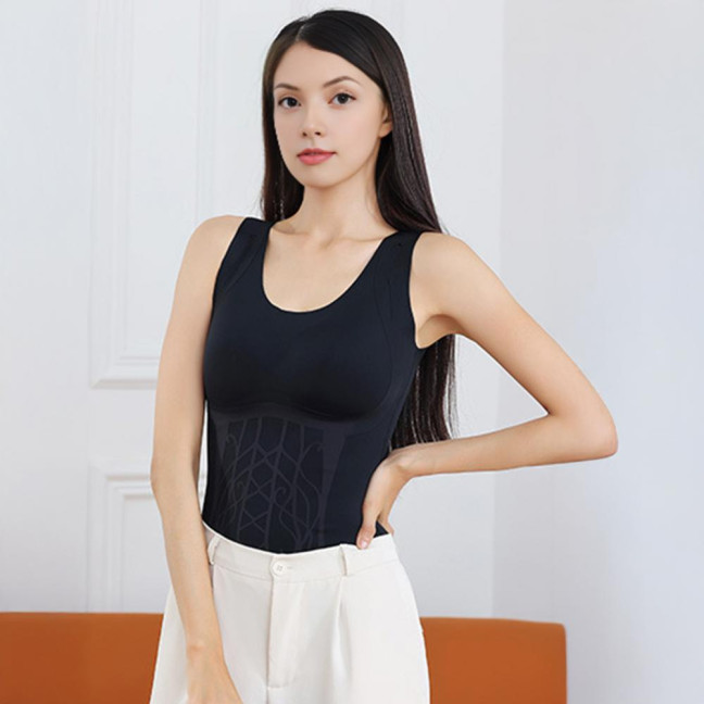 Women Sleeveless Thermal Tank Top Fleece Lined Warm Undershirts Padded Camisole Base Layer for Cold Weather