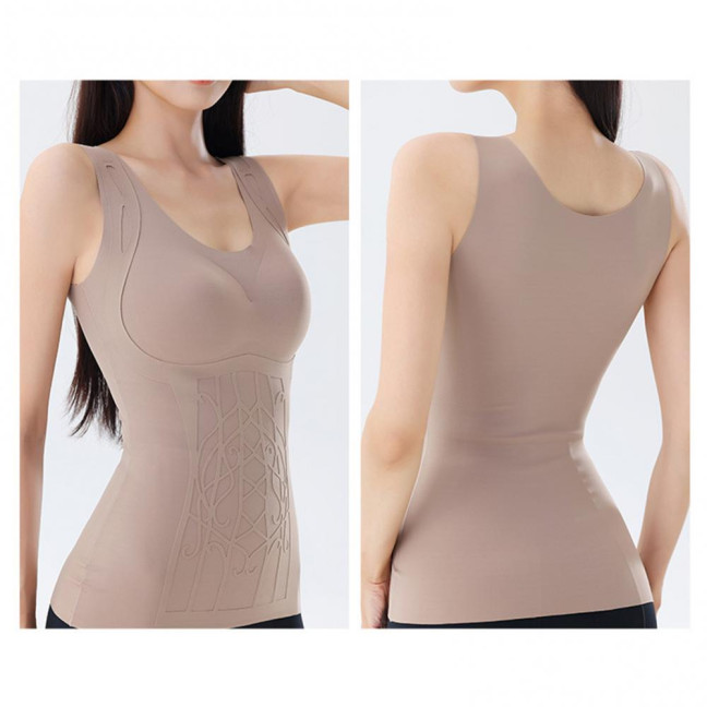 Women Sleeveless Thermal Tank Top Fleece Lined Warm Undershirts Padded Camisole Base Layer for Cold Weather