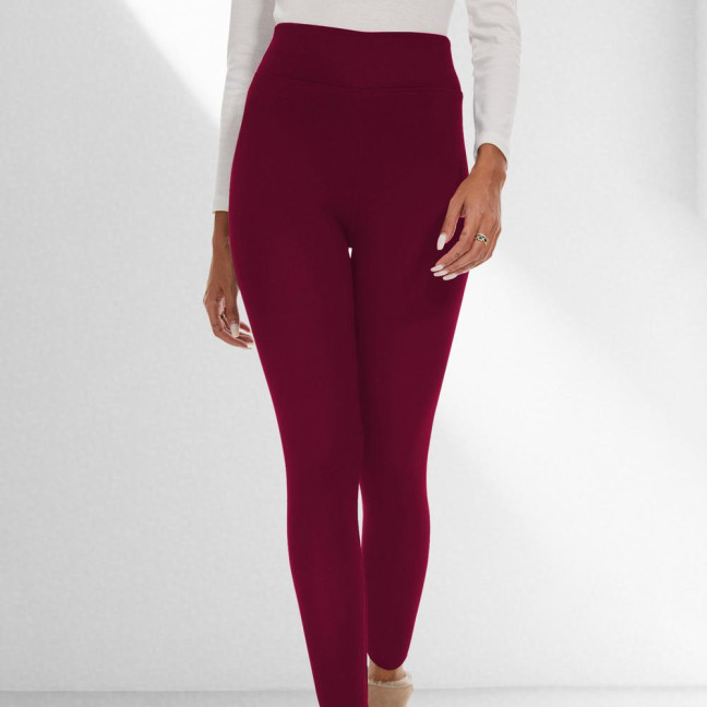 Women Leggings Solid Color High Waist Plush Lining Thickened Warm Pants Tight Fit Cold Weather Leggings Women Leggings Solid Color High Waist Plush Lining Thickened Warm Pants Tight Fit Cold Weather Leggings