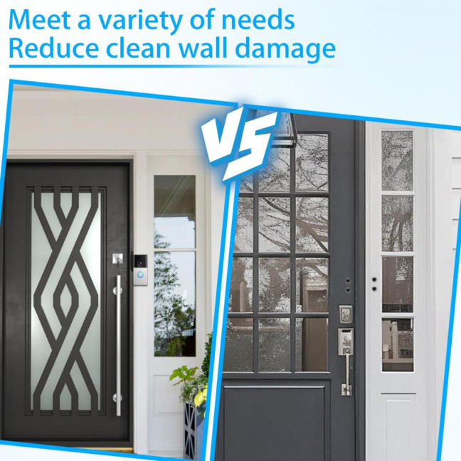 Ring Doorbell Extender Mount Weather Resistant Design Ultra-Thin Heavy-Duty Extension Bracket Stand Tools-free Doorbell Extender