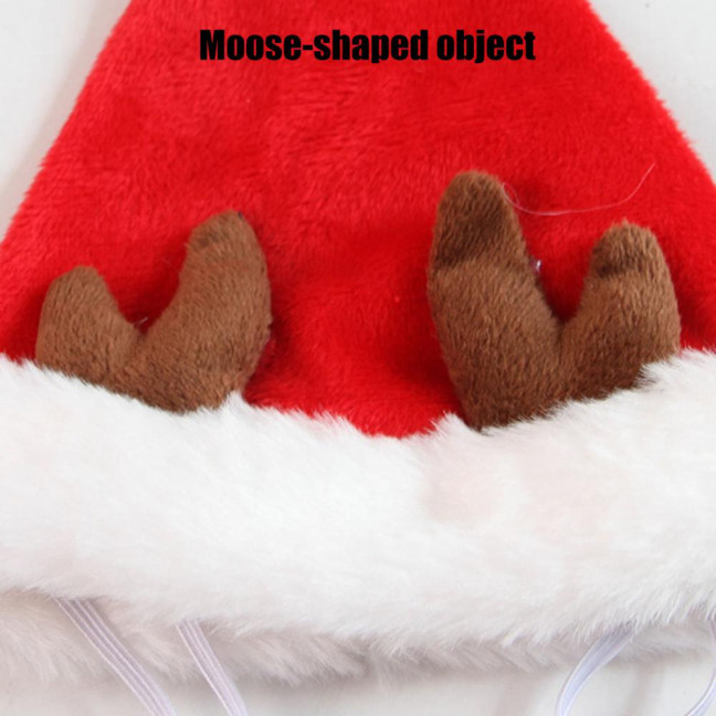 Christmas Cat Costume Set Santa Hat And Bib Collar Xmas Party Pet Outfit for Small Dogs Cats Holiday Dress-up Photography Props