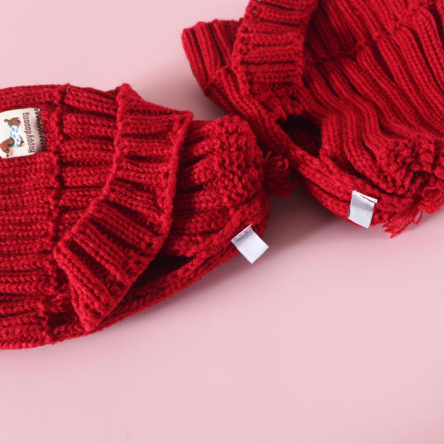 Knitted Dog Hat Cat Pompon Hat Winter Warm Hat with Ear Holes for Small Dogs And Cats Daily Wear Photography Prop