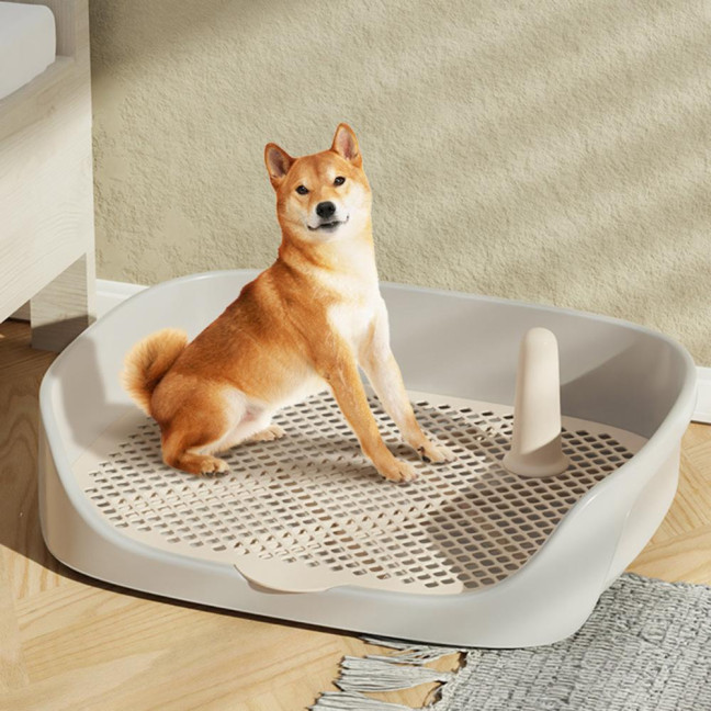 Pet Dog Toilet Portable Pet Lavatory with Protection Wall Potty Training Toilet with Grille Litter Box for Cat Puppy Small Medium Dogs