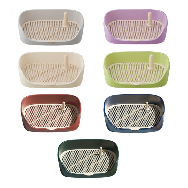 Pet Dog Toilet Portable Pet Lavatory with Protection Wall Potty Training Toilet with Grille Litter Box for Cat Puppy Small Medium Dogs