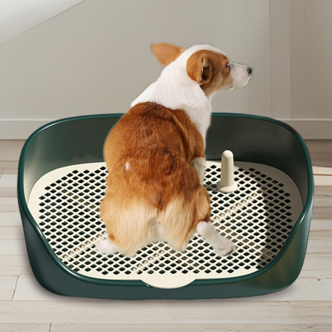 Pet Dog Toilet Portable Pet Lavatory with Protection Wall Potty Training Toilet with Grille Litter Box for Cat Puppy Small Medium Dogs