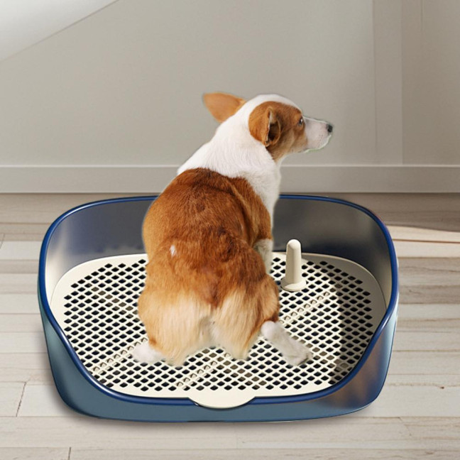 Pet Dog Toilet Portable Pet Lavatory with Protection Wall Potty Training Toilet with Grille Litter Box for Cat Puppy Small Medium Dogs