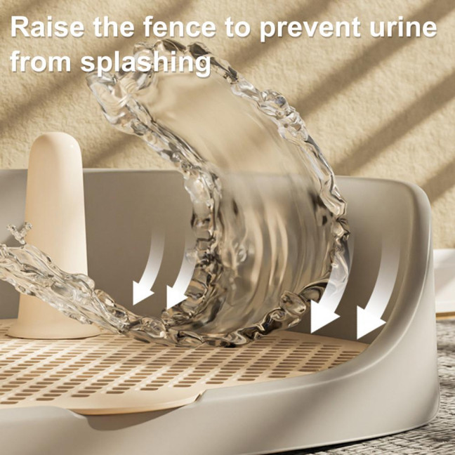 Pet Dog Toilet Portable Pet Lavatory with Protection Wall Potty Training Toilet with Grille Litter Box for Cat Puppy Small Medium Dogs