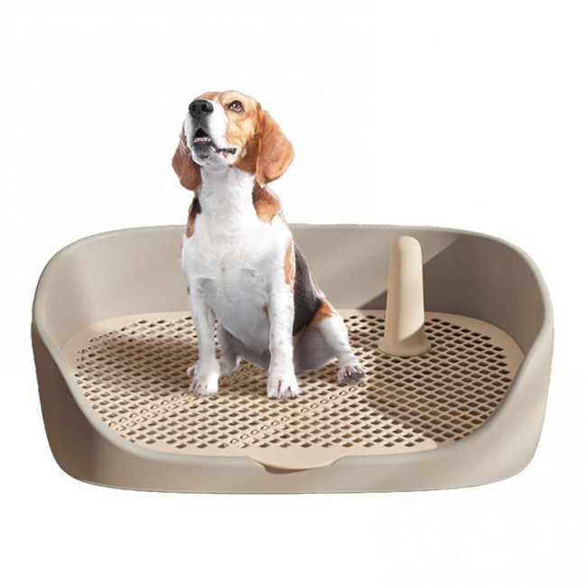 Pet Dog Toilet Portable Pet Lavatory with Protection Wall Potty Training Toilet with Grille Litter Box for Cat Puppy Small Medium Dogs