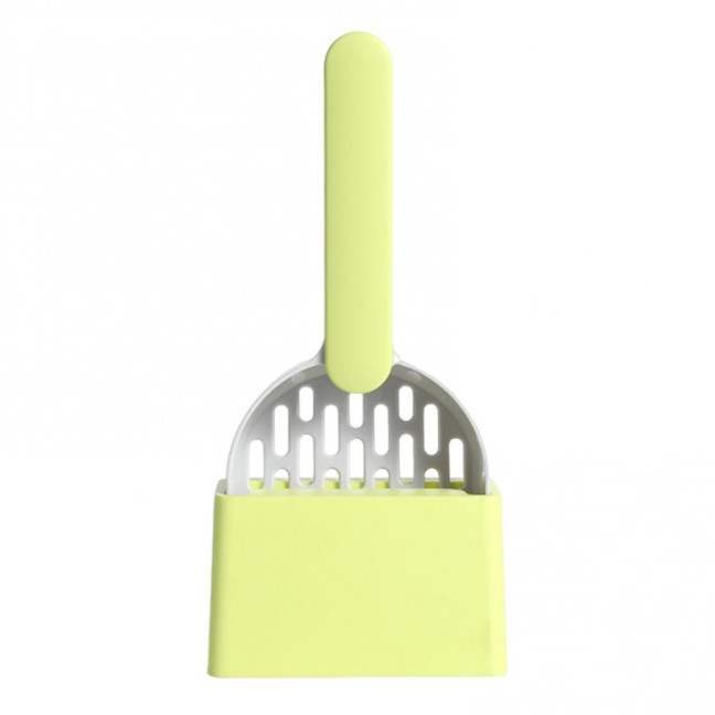 Cat Litter Shovel with Holder Cat Poop Scoop Sifting Shovel with Base Easy Clean Pet Waste Scooper for All Breeds Cat Litter Shovel with Holder Cat Poop Scoop Sifting Shovel with Base Easy Clean Pet Waste Scooper for All Breeds