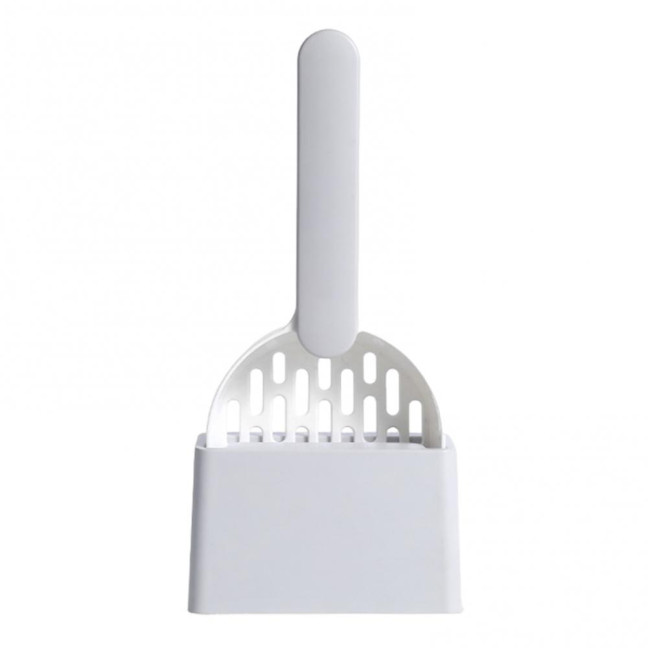 Cat Litter Shovel with Holder Cat Poop Scoop Sifting Shovel with Base Easy Clean Pet Waste Scooper for All Breeds Cat Litter Shovel with Holder Cat Poop Scoop Sifting Shovel with Base Easy Clean Pet Waste Scooper for All Breeds
