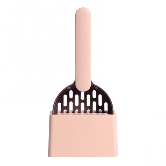 Cat Litter Shovel with Holder Cat Poop Scoop Sifting Shovel with Base Easy Clean Pet Waste Scooper for All Breeds Cat Litter Shovel with Holder Cat Poop Scoop Sifting Shovel with Base Easy Clean Pet Waste Scooper for All Breeds