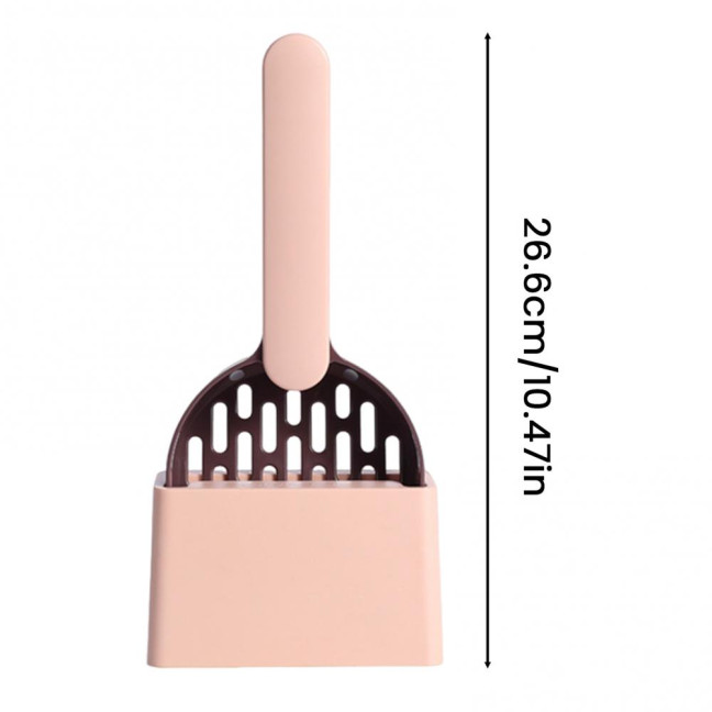 Cat Litter Shovel with Holder Cat Poop Scoop Sifting Shovel with Base Easy Clean Pet Waste Scooper for All Breeds Cat Litter Shovel with Holder Cat Poop Scoop Sifting Shovel with Base Easy Clean Pet Waste Scooper for All Breeds