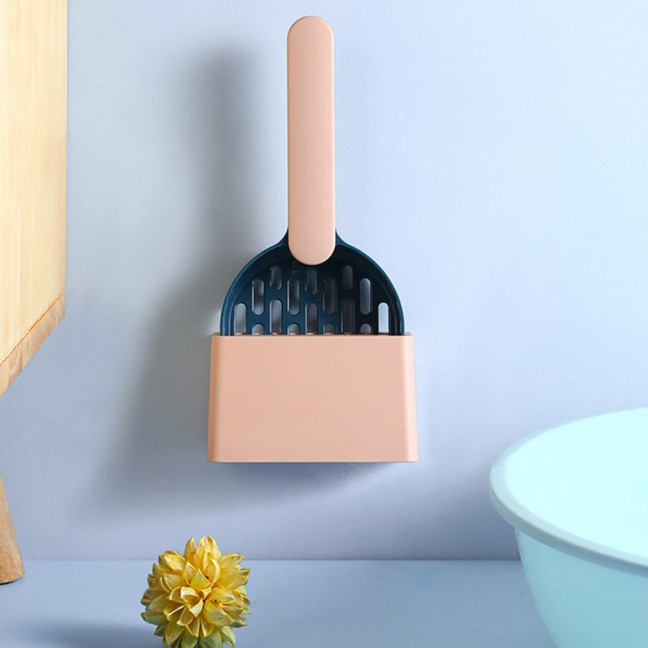 Cat Litter Shovel with Holder Cat Poop Scoop Sifting Shovel with Base Easy Clean Pet Waste Scooper for All Breeds Cat Litter Shovel with Holder Cat Poop Scoop Sifting Shovel with Base Easy Clean Pet Waste Scooper for All Breeds