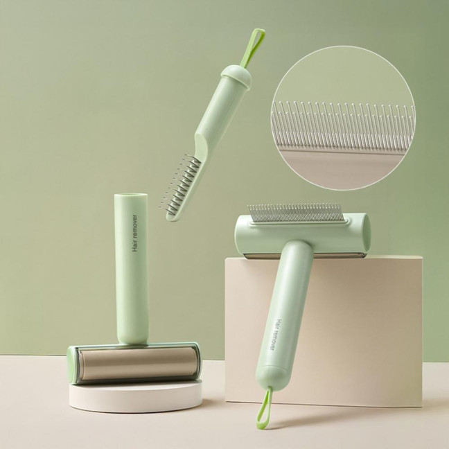 3-In-1 Multi-functional Pet Grooming Brush Dog Cat Hair Remover Roller Hair Detangling Comb Deshedding Dematting Tools Pet Supplies 3-In-1 Multi-functional Pet Grooming Brush Dog Cat Hair Remover Roller Hair Detangling Comb Deshedding Dematting Tools Pet Supplies