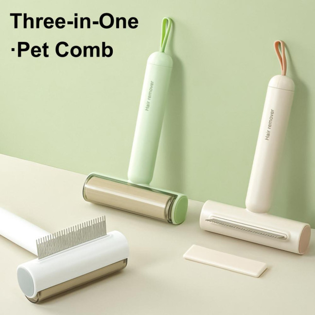 3-In-1 Multi-functional Pet Grooming Brush Dog Cat Hair Remover Roller Hair Detangling Comb Deshedding Dematting Tools Pet Supplies 3-In-1 Multi-functional Pet Grooming Brush Dog Cat Hair Remover Roller Hair Detangling Comb Deshedding Dematting Tools Pet Supplies