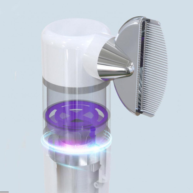 Electric Louse Comb Wireless Rechargeable 2-in-1 Vacuum Comb Portable Nit Comb Flea Remover Fine-Toothed Comb for Pets Adults Children All Hair Types