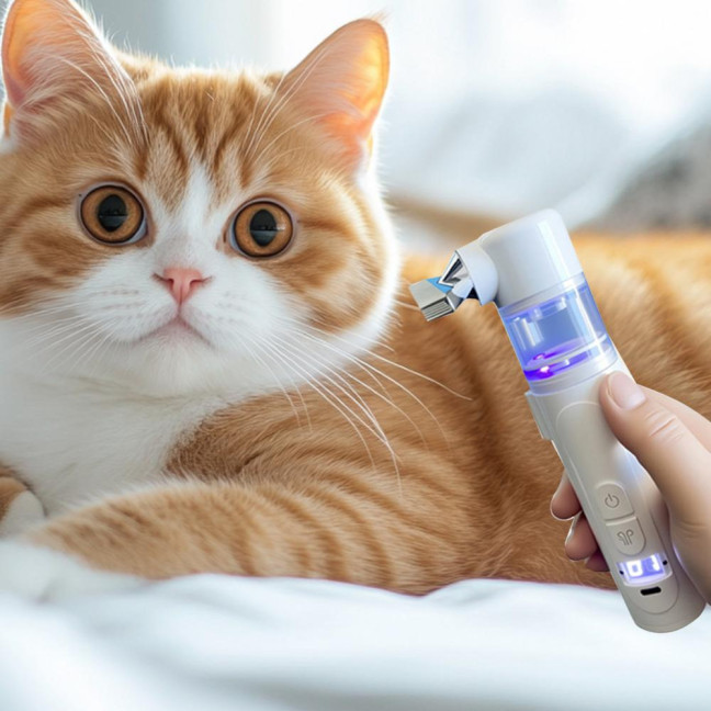 Electric Louse Comb Wireless Rechargeable 2-in-1 Vacuum Comb Portable Nit Comb Flea Remover Fine-Toothed Comb for Pets Adults Children All Hair Types