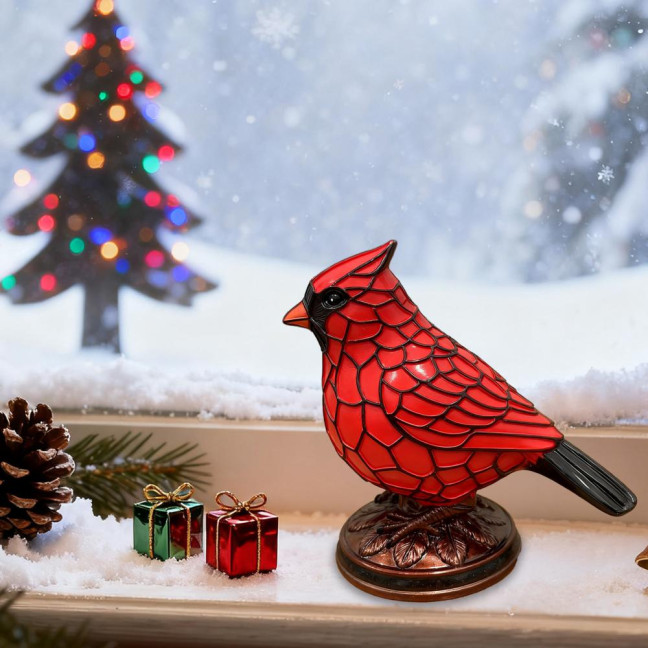Cardinals Table Lamp Resin Red Bird Night Light for Bedside Living Room Christmas Decor Warm Glow Art Piece for Home Decoration Cardinals Table Lamp Resin Red Bird Night Light for Bedside Living Room Christmas Decor Warm Glow Art Piece for Home Decoration