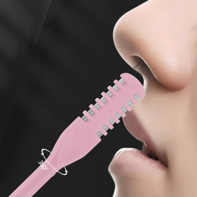 1/2/3/5/12/24Pcs Double-Head Nose Hair Trimmer Sharp Blade 360 Degree Rotating Nasal Hair Cutter Remover Men Women Manual Nose Hair Trimming Tools 