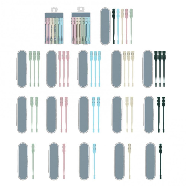 1/2/3/5/12/24Pcs Double-Head Nose Hair Trimmer Sharp Blade 360 Degree Rotating Nasal Hair Cutter Remover Men Women Manual Nose Hair Trimming Tools 