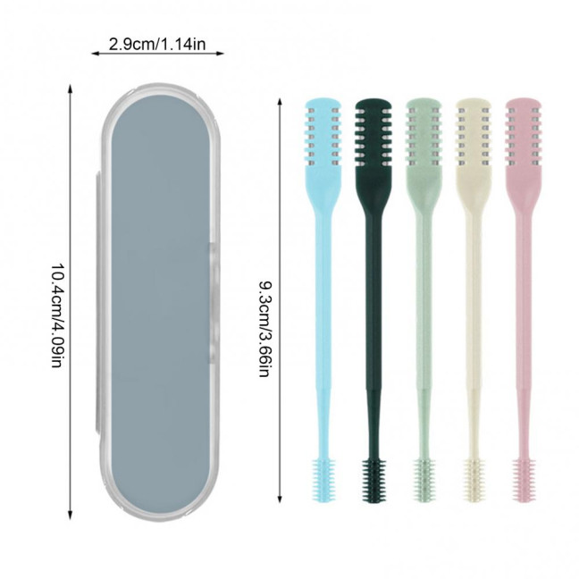 1/2/3/5/12/24Pcs Double-Head Nose Hair Trimmer Sharp Blade 360 Degree Rotating Nasal Hair Cutter Remover Men Women Manual Nose Hair Trimming Tools 