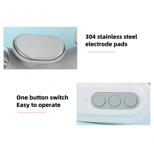 Portable Neck Massager 6 Vibration Modes 16 Intensity Levels Rechargeable Deep Tissue Neck Pain Relief Electric Heated Vibration Cervical Massager 